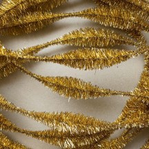 Large 5" Bump Chenille in Metallic Gold Tinsel ~ 1 yd. (8 bumps)